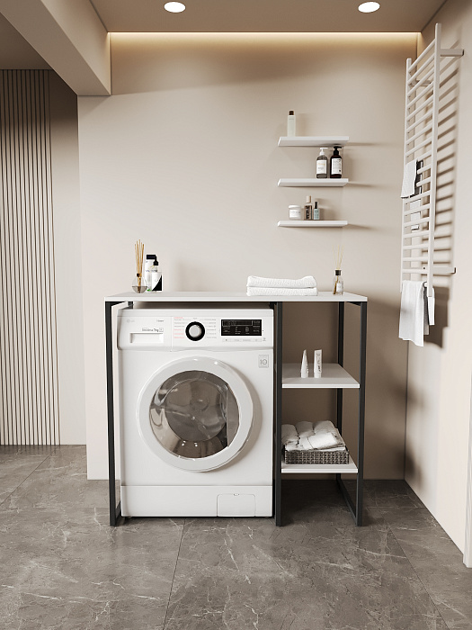 Стеллаж для стиральной машины RIDBERG COLORADO (White/Black) купить в интернет-магазине icover