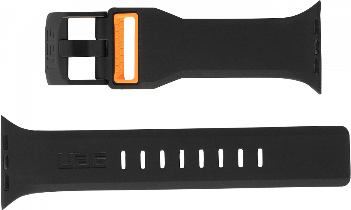 Ремешок UAG Civilian Strap (19148D114097) для Apple Watch SE/6 42/44 mm (Black/Orange) купить в интернет-магазине icover