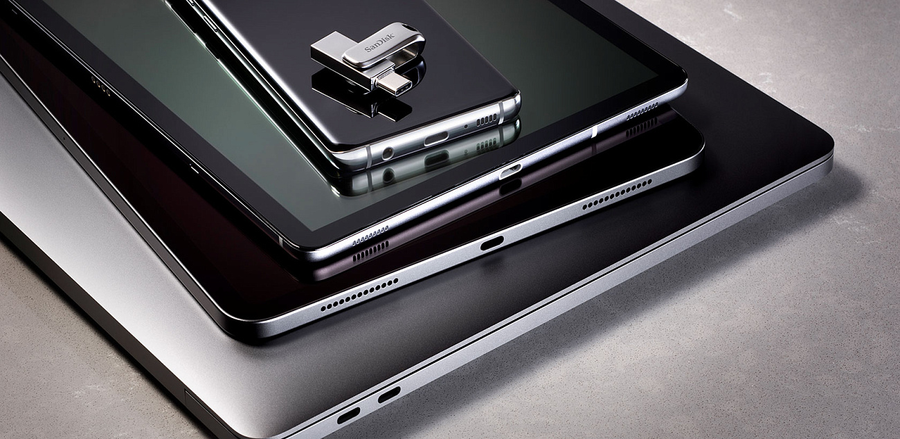 Флеш-накопитель SanDisk Ultra Dual Drive Luxe (SDDDC4-032G-G46) USB-C/A 32GB (Silver) купить в интернет-магазине icover