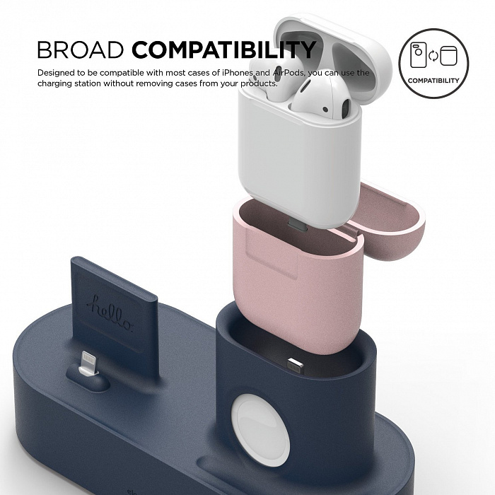 Док-станция Elago Charging Hub 3 in 1 (EST-TRIO-JIN) для устройств Apple (Jean Indigo) купить в интернет-магазине icover