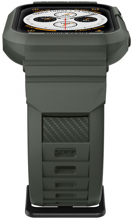 Чехол Spigen Rugged Armor Pro (062CS26016) для Apple Watch series 7/SE/6/5/4 45mm/44mm (Military Green) купить в интернет-магазине icover