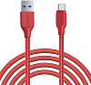 Кабель Aukey Braided Nylon (CB-AC2) USB-C to USB-A 3.1 (Red) купить в интернет-магазине icover