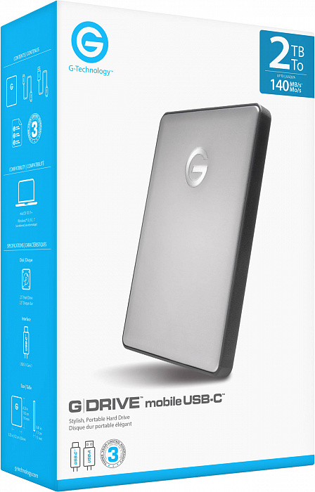 Внешний жесткий диск G-Tech G-Drive Mobile (0G10265-1) 1TB 2.5" USB-C (Space Gray) купить в интернет-магазине icover