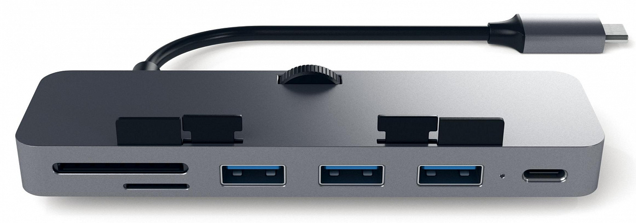 USB-концентратор Satechi Aluminum Type-C Clamp Hub Pro (Space Grey) купить в интернет-магазине icover