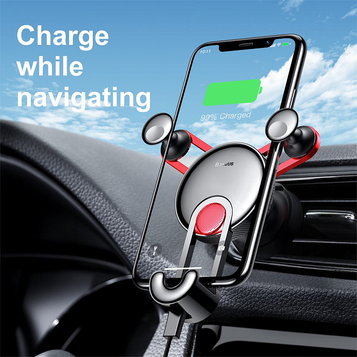 Автомобильный держатель Baseus YY Car Mount (SULYY-0S) для iPhone (Silver) купить в интернет-магазине icover