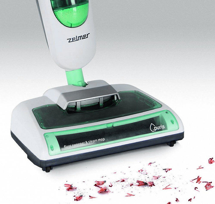 Zelmer VC1260 (ZVC 026XX) - пароочиститель с функцией пылесоса(White/Green) купить в интернет-магазине icover