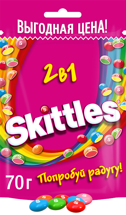 Ассорти DrageeMix драже Skittles Фрукты (3х70г), Кисломикс (3х70г), 2-в-1 (3х70г) купить в интернет-магазине icover