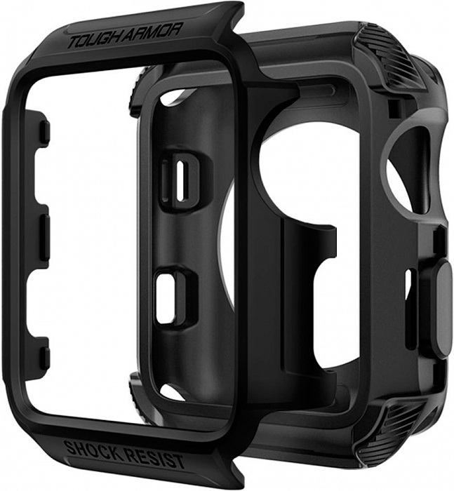 Чехол Spigen Tough Armor 2 (059CS22405) для Apple Watch series 1/2/3 42mm (Matte Black) купить в интернет-магазине icover
