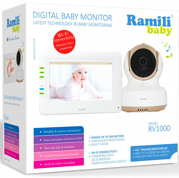 Видеоняня Ramili Baby RV1000 (Gold) купить в интернет-магазине icover