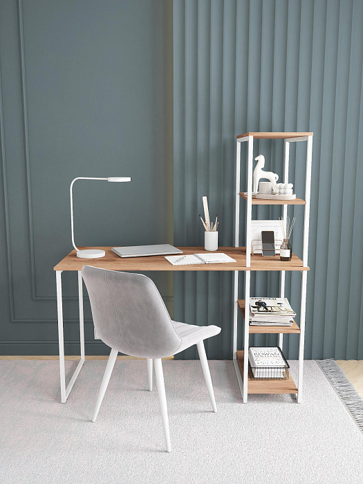 Стол-стеллаж лофт RIDBERG MEMPHIS (Oak/White) купить в интернет-магазине icover