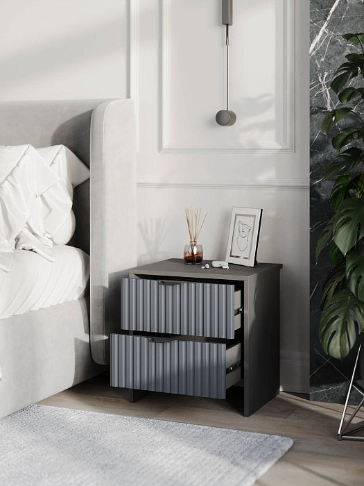 Тумба Ridberg LUGANO 2Я 2 шт. (Graphite Grey/Black) купить в интернет-магазине icover