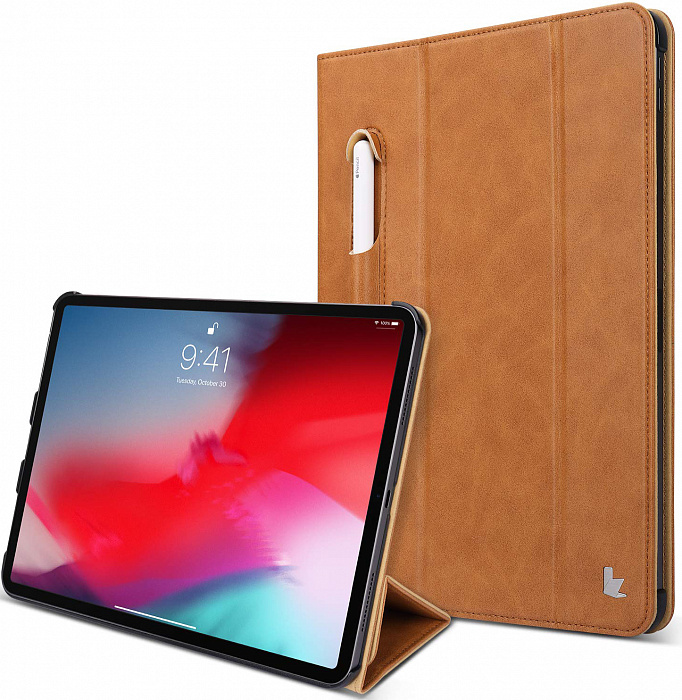 Чехол Jisoncase Mircofiber Leather Case (JS-PRO-45M20) для iPad Pro 11 (Braun) купить в интернет-магазине icover