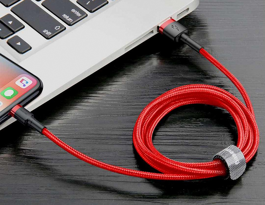 Кабель Baseus Cafule (CALKLF-R09) USB/Lightning 3m (Red) купить в интернет-магазине icover