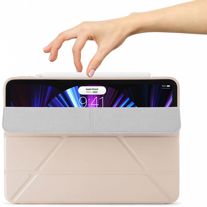 Чехол Pipetto Origami (P045-112-T) для iPad Pro 11" 2018-2021 (Pink) купить в интернет-магазине icover
