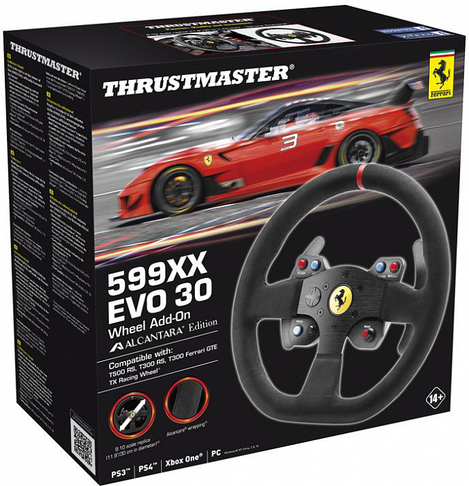 Thrustmaster Ferrari GTE F599XX EVO 30 (4060071) - съемное рулевое колесо (Black) купить в интернет-магазине icover