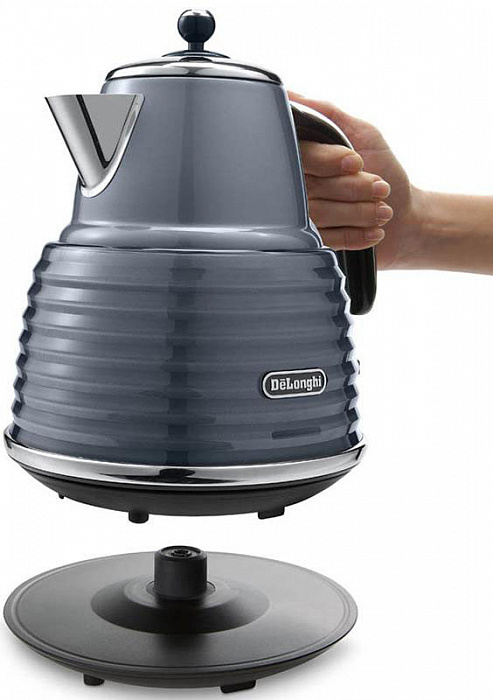 DeLonghi Scultura KBZ 2001 - чайник электрический (Grey) купить в интернет-магазине icover