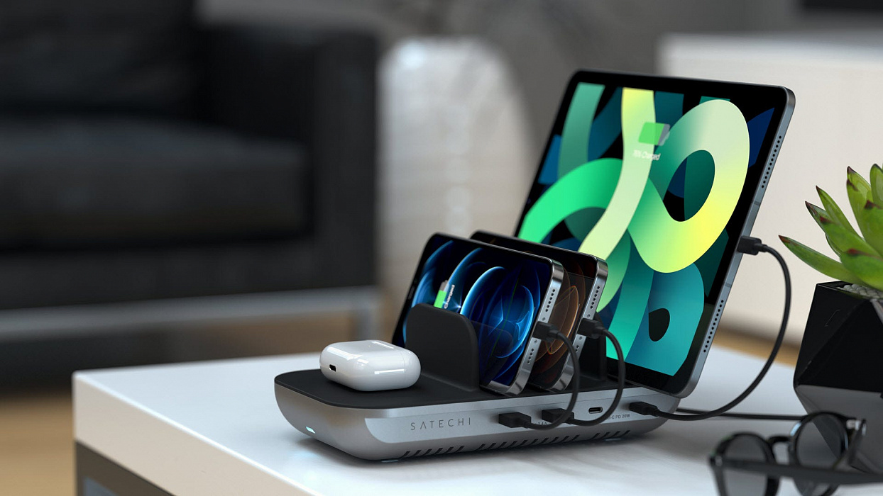 Зарядная станция Satechi Dock5 ST-WCS5PM-EU (Space Grey) купить в интернет-магазине icover