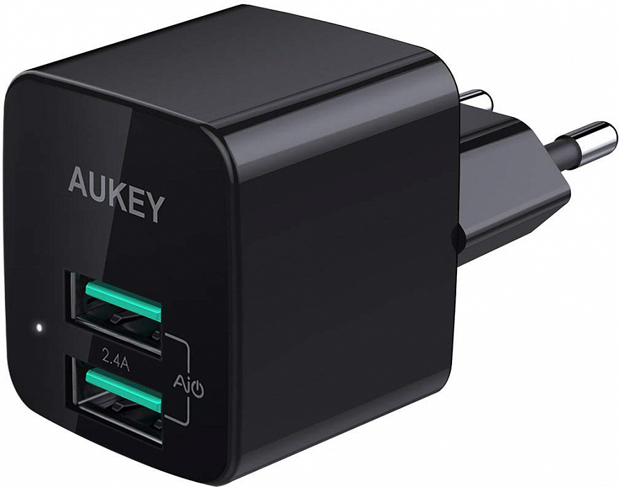 Сетевое зарядное устройство Aukey Travel Charger Dual Port USB-A PA-U32 (Black) купить в интернет-магазине icover