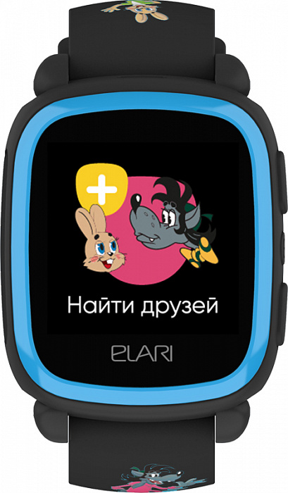 Детские часы-телефон Elari KidPhone Ну, погоди! (Black/Blue) купить в интернет-магазине icover
