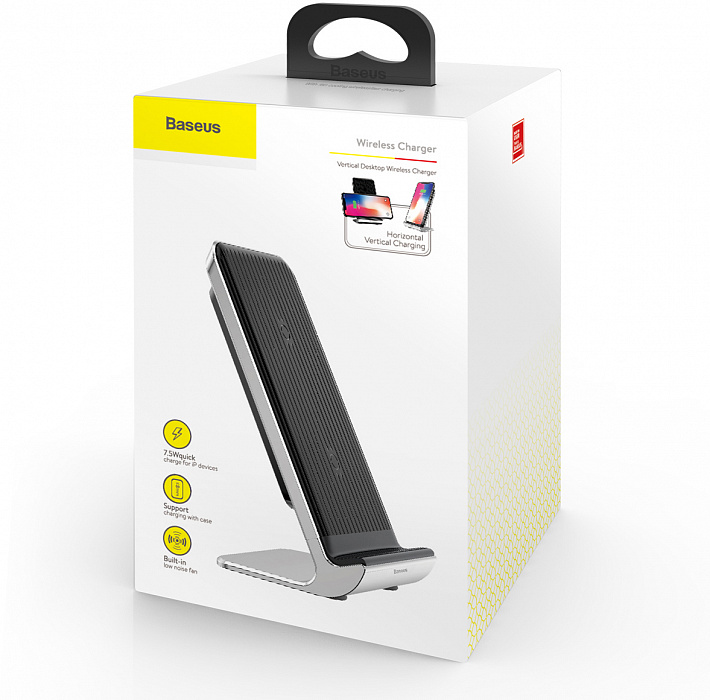Беспроводное зарядное устройство Baseus Vertical Desktop WXLS-01 (Black) купить в интернет-магазине icover