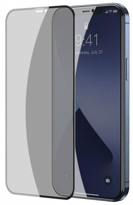 Защитное стекло Baseus Tempered Glass Screen Protector (SGAPIPH67N-ATG01) для iPhone 12 Pro Max (Black) купить в интернет-магазине icover