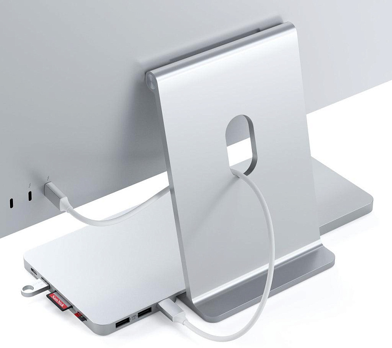 Док-станция Satechi USB-C Slim Dock для iMac 24" (Silver) купить в интернет-магазине icover