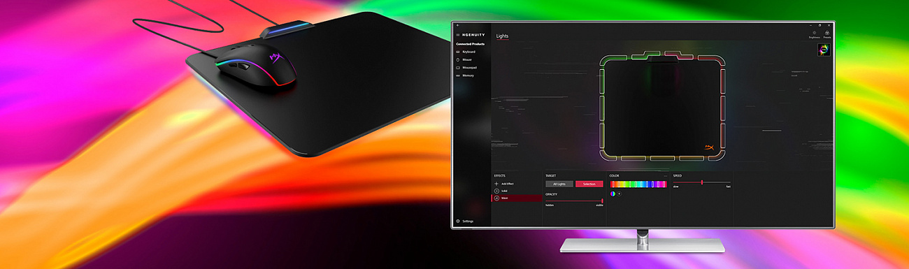 Игровой коврик для мыши HyperX Fury Ultra RGB M (HX-MPFU-M) купить в интернет-магазине icover