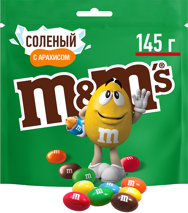 Ассорти DrageeMix драже M&M's c арахисом (2х145г), c молочным шоколадом (2х145г), с соленым арахисом (2х145г) купить в интернет-магазине icover
