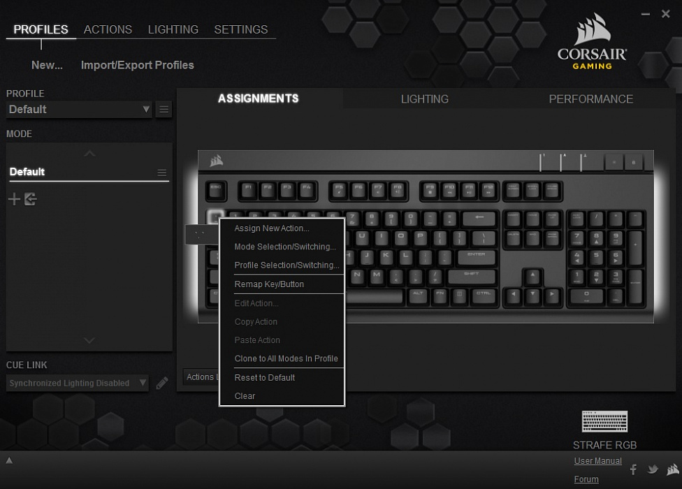 Клавиатура Corsair STRAFE RGB Cherry MX Brown USB (Black) купить в интернет-магазине icover