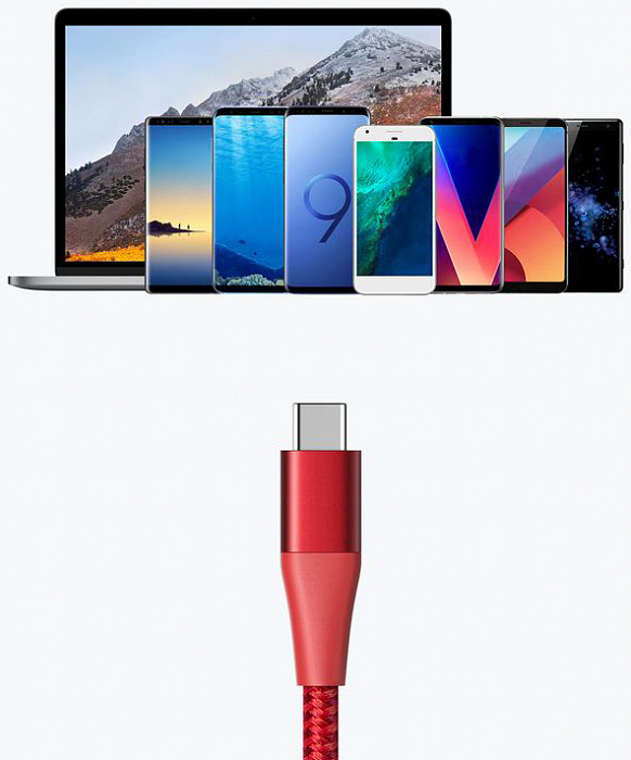 Кабель Anker PowerLine+ II (A8462H91) USB-A/USB-C 0.9m (Red) купить в интернет-магазине icover