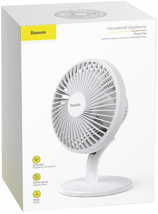 Настольный вентилятор Baseus Ocean Fan CXSEA-15 (White) купить в интернет-магазине icover