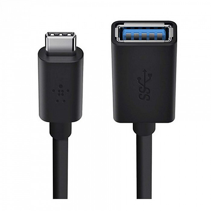Кабель-переходник Belkin USB-C to USB-A Adapter F2CU036btBLK (Black) купить в интернет-магазине icover