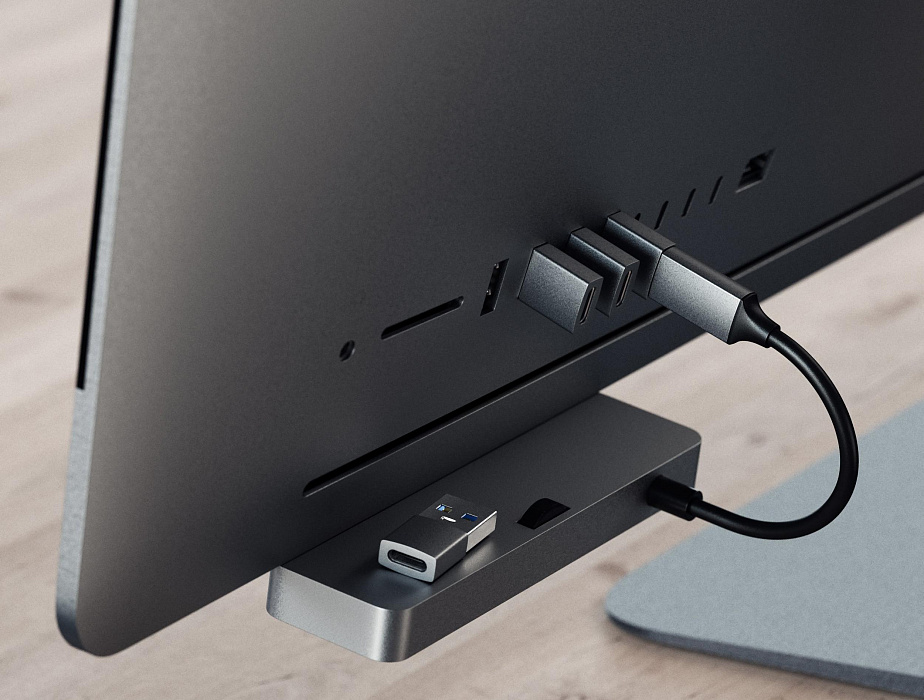 Адаптер Satechi USB-C Adapter ST-TAUCM (Space Grey) купить в интернет-магазине icover