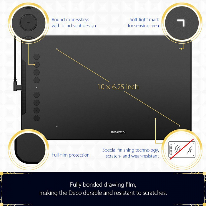 Графический планшет XP-Pen Deco 01 (Black) купить в интернет-магазине icover