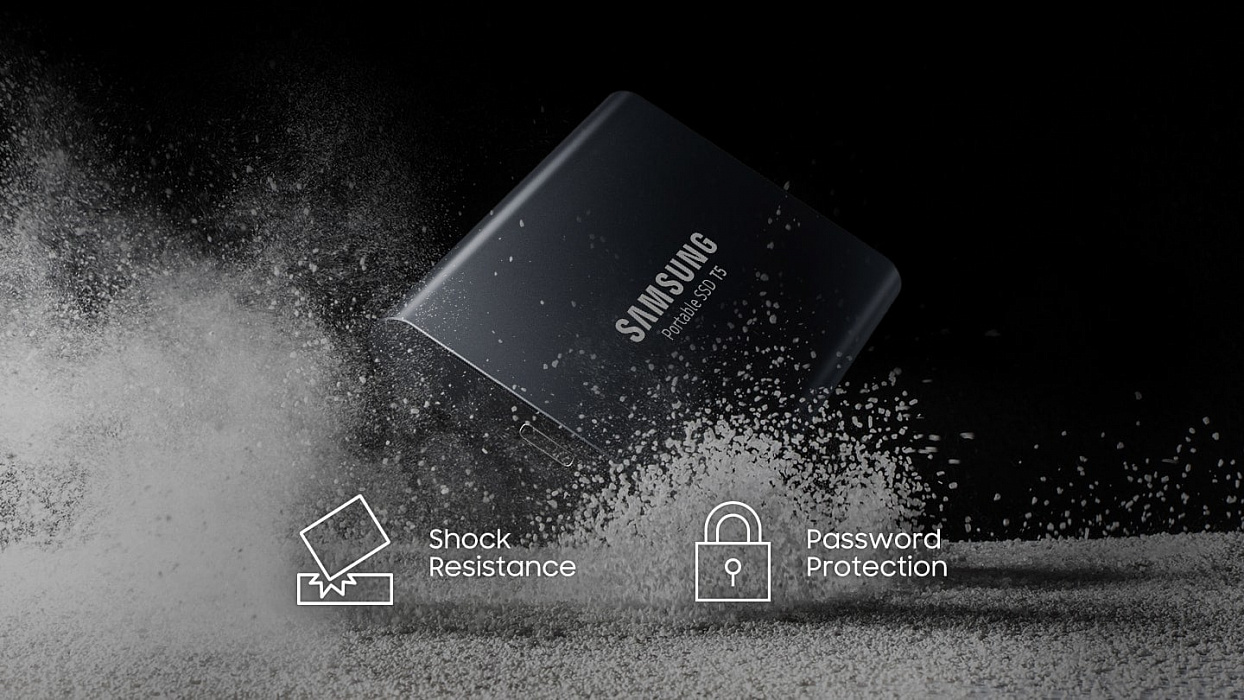 Внешний накопитель Samsung Portable SSD T5 2Tb MU-PA2T0B/WW (Black) купить в интернет-магазине icover