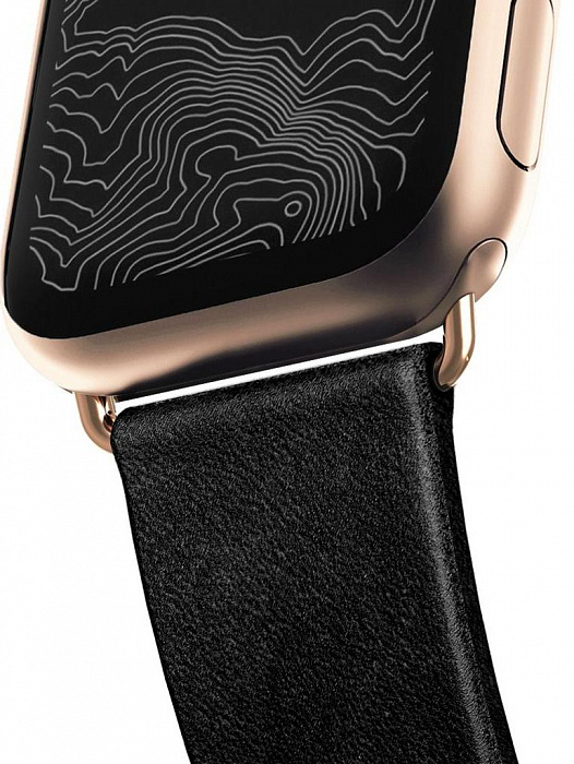 Ремешок Nomad Modern Strap (NM1A31SM00) для Apple Watch Series SE/6/2/3/4 38/40 mm (Black/Gold) купить в интернет-магазине icover