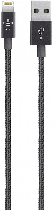 Кабель для iPod, iPhone, iPad Belkin Mixit Metallic USB-Lightning 1.2 m F8J144bt04-BLK (Black) купить в интернет-магазине icover