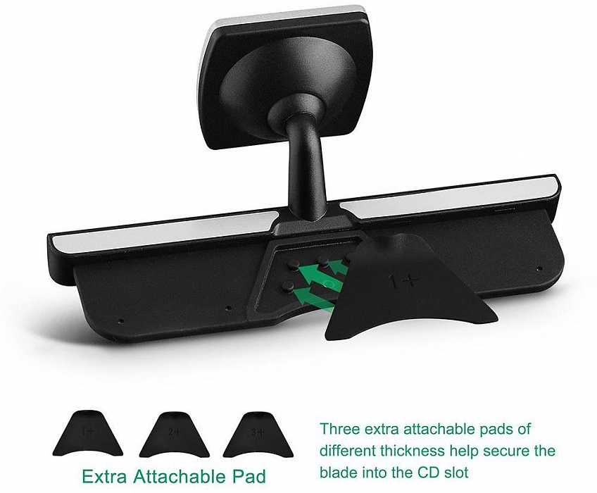 Универсальный магнитный держатель в CD слот для смартфонов Mpow Magnetic 360 Swivel (Black) купить в интернет-магазине icover