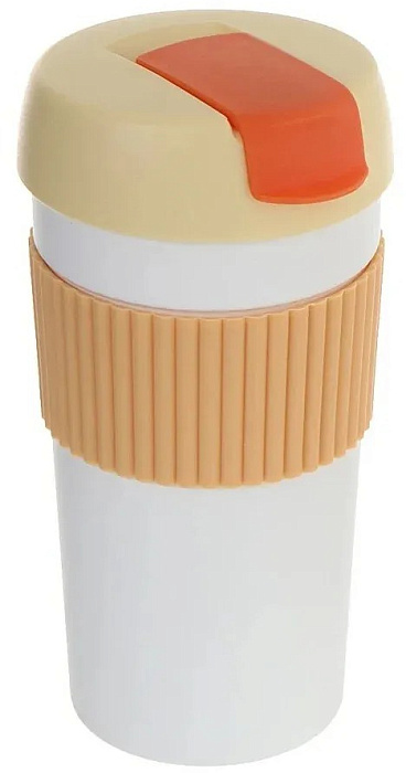 Термостакан-непроливайка KissKissFish Rainbow Vacuum Coffee Tumbler (Yellow/Orange/White) купить в интернет-магазине icover
