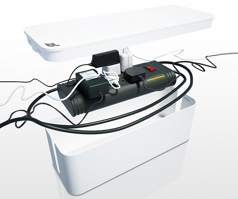 Органайзер для проводов Bluelounge CableBox BLUCB-01-WH (White) купить в интернет-магазине icover