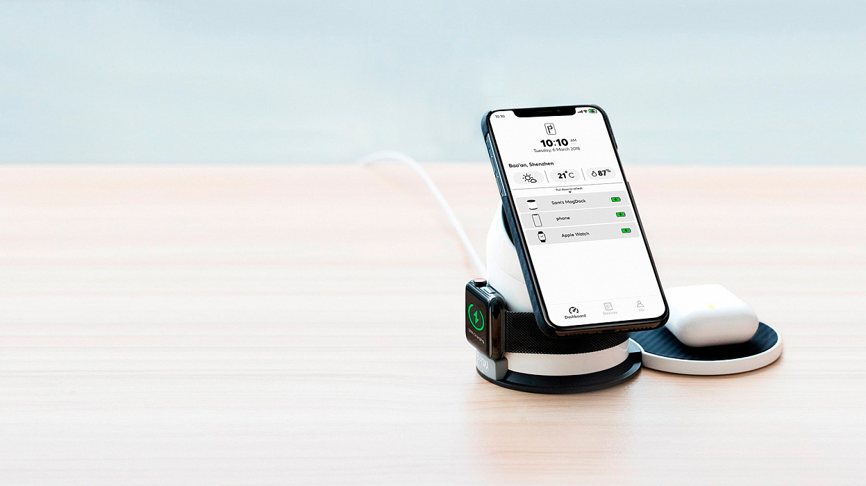 Беспроводное зарядное устройство Pitaka MagDock (White) купить в интернет-магазине icover