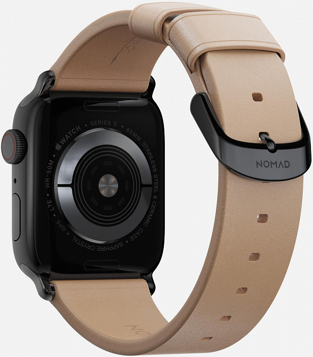 Ремешок Nomad Modern Slim Strap (NM10JNB000) для Apple Watch 38/40 mm (Biege/Black) купить в интернет-магазине icover