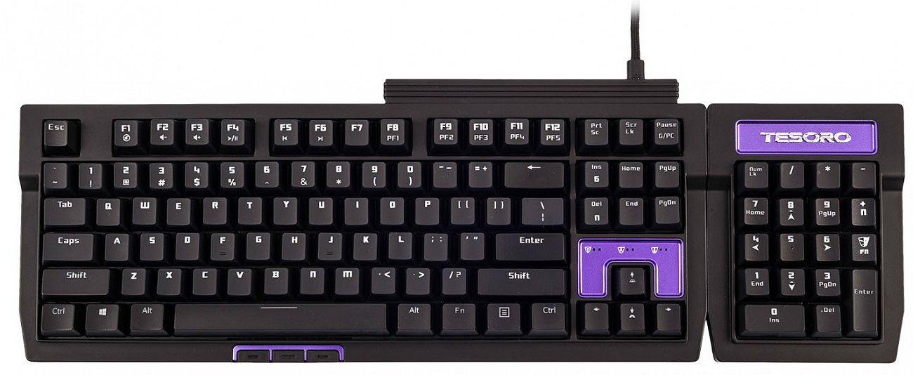 Tesoro Tizona Bundle - игровая клавиатура и дополнительный цифровой блок (Black/Kailh Black) купить в интернет-магазине icover