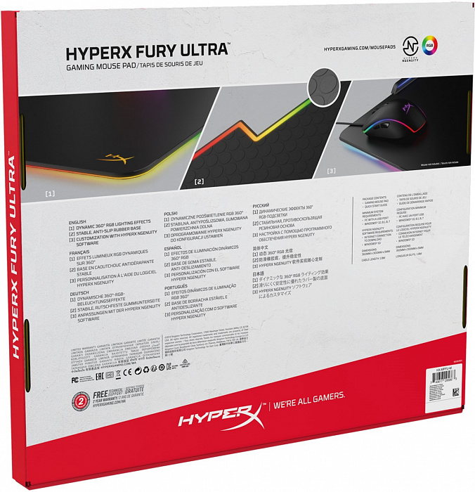 Игровой коврик для мыши HyperX Fury Ultra RGB M (HX-MPFU-M) купить в интернет-магазине icover