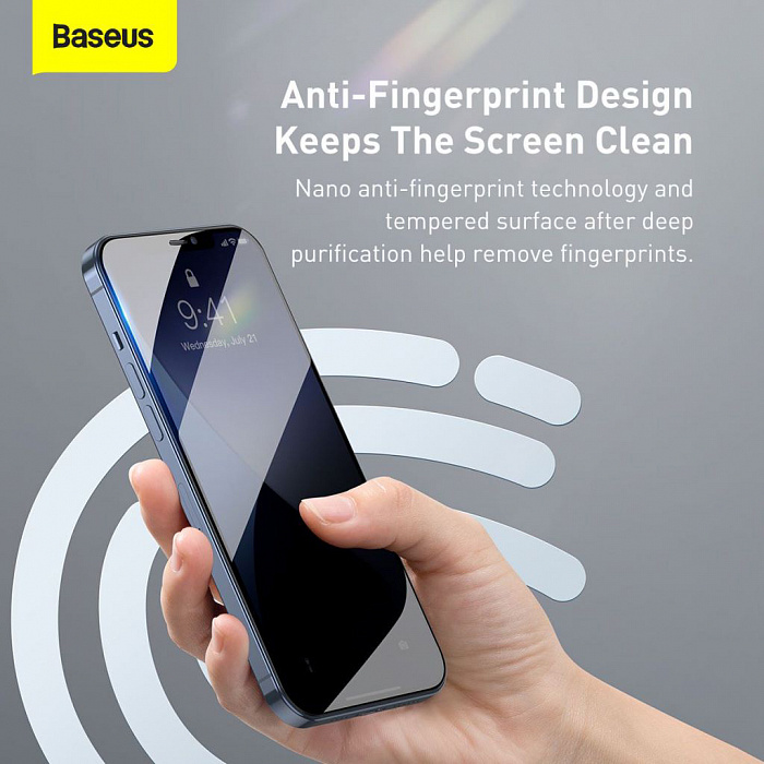 Защитное стекло Baseus Curved-screen Tempered 0.23mm (SGAPIPH61P-PE01) для iPhone 12/iPhone 12 Pro (Black) купить в интернет-магазине icover