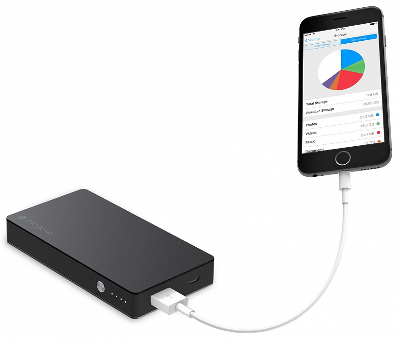 Внешний аккумулятор с памятью Mophie Spacestation 32 Gb 3314 (Black) купить в интернет-магазине icover
