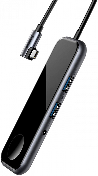 USB-концентратор Baseus Mirror Series Multifunctional Wireless Charger USB-C CAHUB-AZ0G (Black) купить в интернет-магазине icover