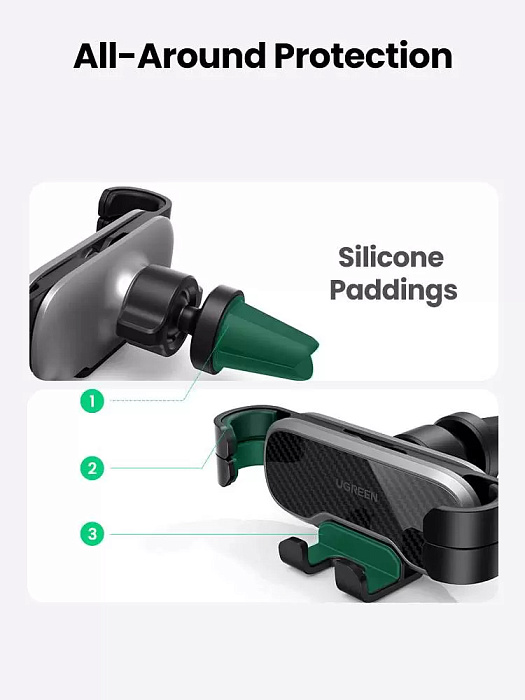 Держатель Ugreen LP228 (80539) Gravity Phone Holder for Car (Black) купить в интернет-магазине icover