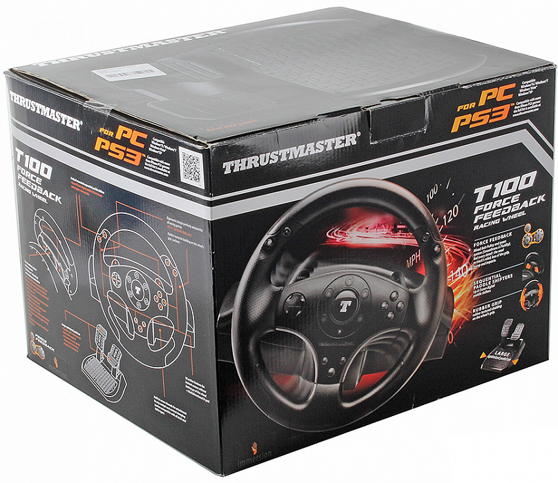 ThrustMaster T100 FFB Racing - рулевая система для PC/PS3 (Black) купить в интернет-магазине icover