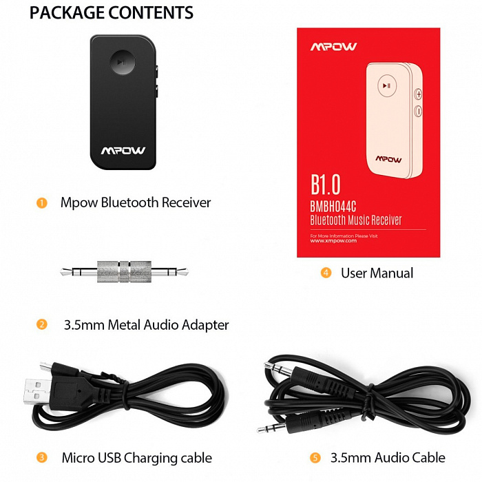 Bluetooth-ресивер Mpow Streambot Mini BMBH044CB (Black) купить в интернет-магазине icover